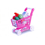 Detská pokladňa s nákupným vozíkom - ružová